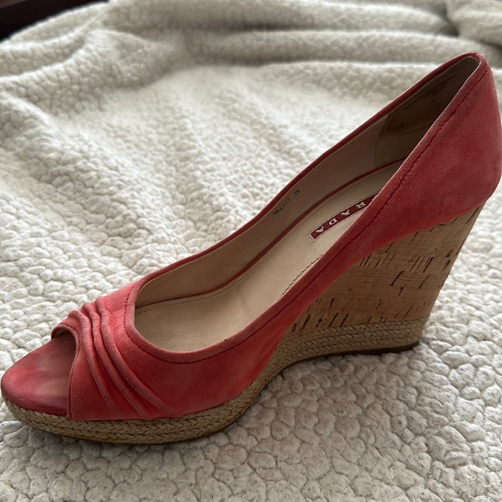 Pink Prada wedges